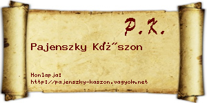 Pajenszky Kászon névjegykártya